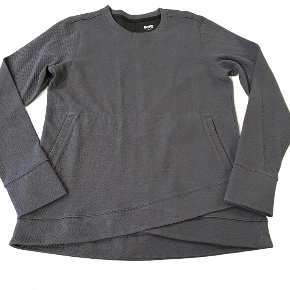 Duluth Steel Blue Textured Long Sleeve Sweatshirt Small Gorpcore Athleisure Luxe